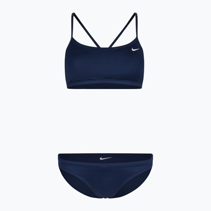 Zweiteiliger Damen-Badeanzug Nike Essential Sports Bikini navy blau NESSA211-440
