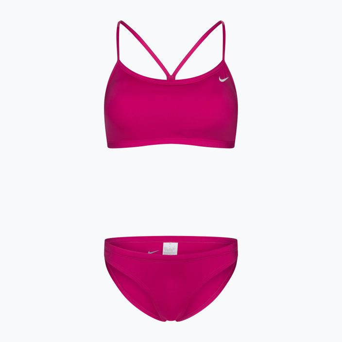 Zweiteiliger Damen-Badeanzug Nike Essential Sports Bikini rosa NESSA211