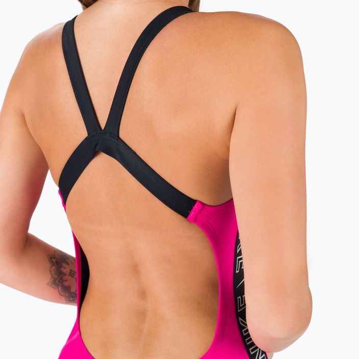 Einteiliger Damen-Badeanzug Nike Logo Tape Fastback rosa NESSB130-672 8
