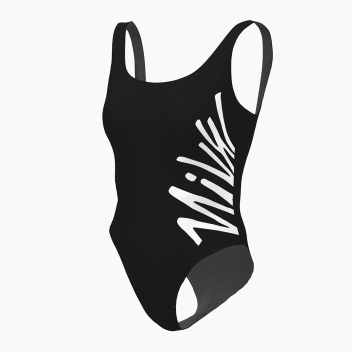 Nike Multi-Logo-Badeanzug für Damen Schwarz NESSC250-001 5