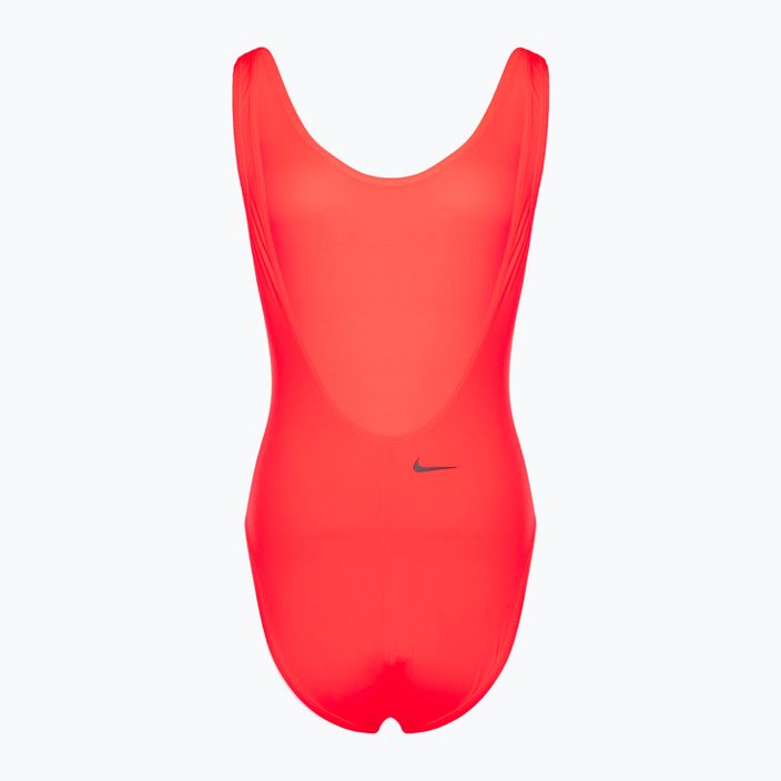 Nike Multi-Logo-Badeanzug für Damen in Karminrot 2