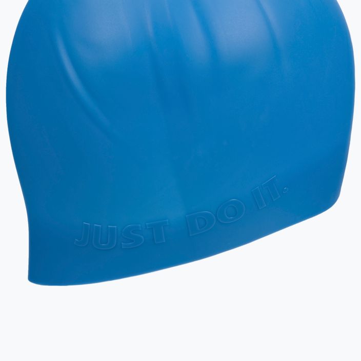 Nike Silikon Langes Haar Badekappe blau NESSA198-460 3