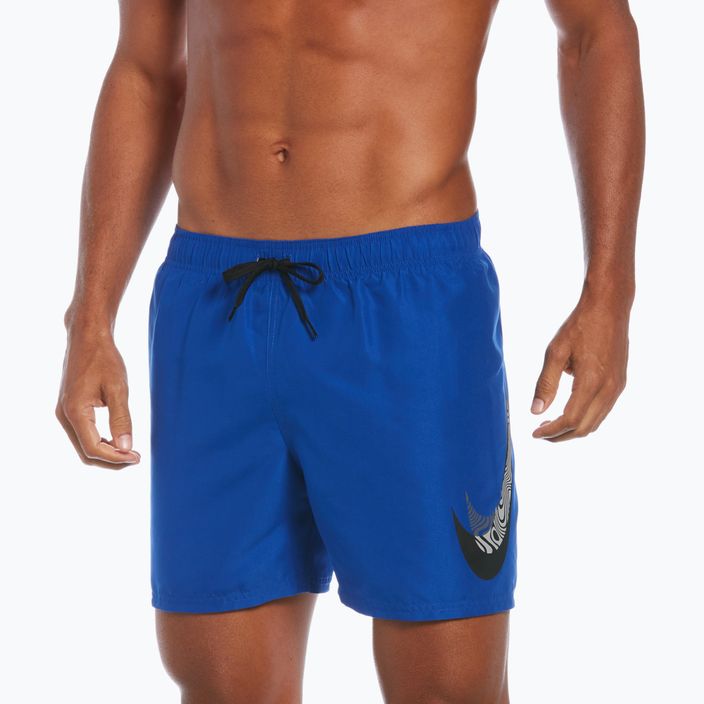 Herren Nike Liquify Swoosh 5" Volley Badeshorts blau NESSC611-494