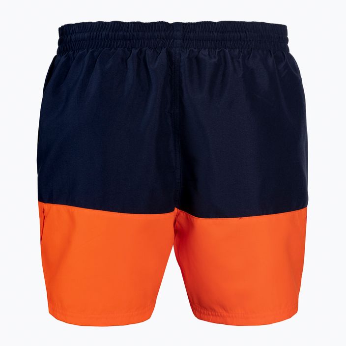 Herren Nike Split 5" Volley Badeshorts marineblau und orange NESSB451-822 3