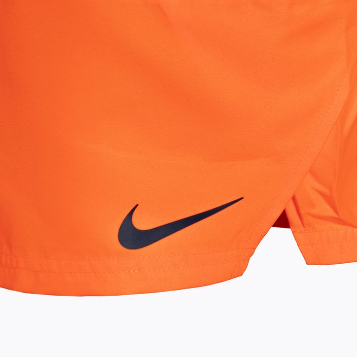 Herren Nike Split 5" Volley Badeshorts marineblau und orange NESSB451-822 4