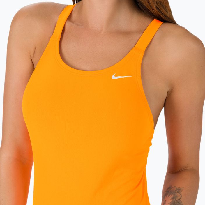 Nike Hydrastrong Solid Fastback einteiliger Badeanzug für Damen orange NESSA001-825 4