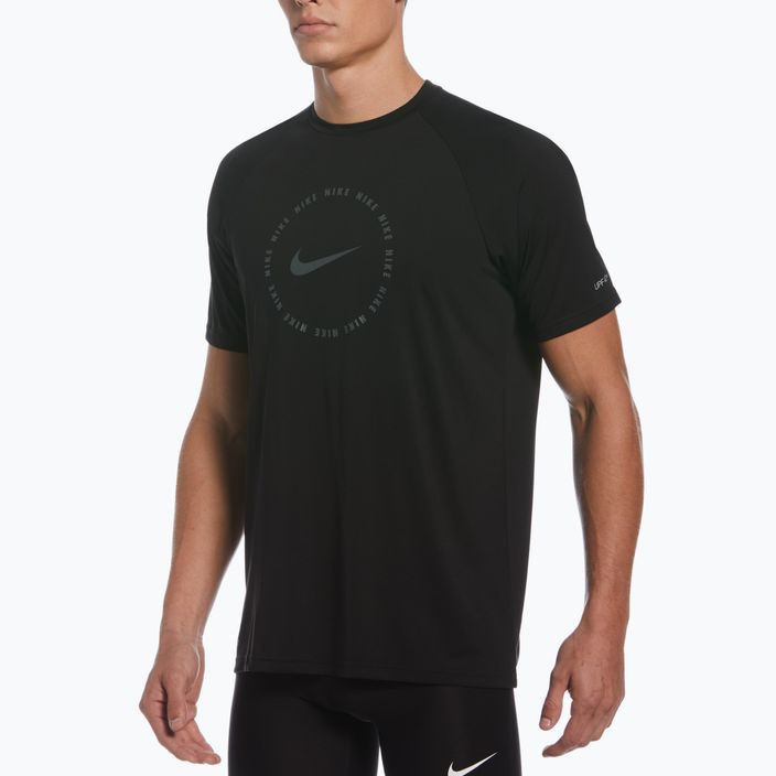 Herren Trainings-T-Shirt Nike Ring Logo schwarz NESSC666-001 8