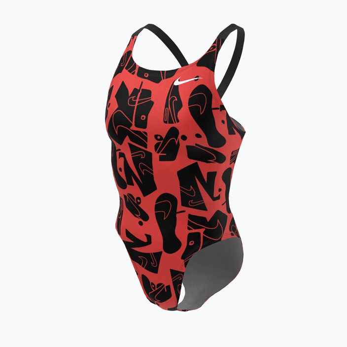 Einteiliger Damen-Badeanzug Nike Multiple Print Fastback orange NESSC050-631 4