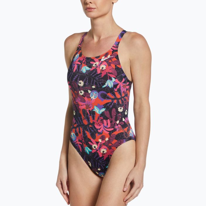 Einteiliger Damen-Badeanzug Nike Multiple Print Fastback rosa NESSC050-678 4