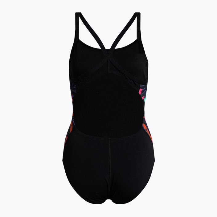 Damen-Badeanzug einteilig Nike Multiple Print Racerback Splice One schwarz NESSC051-001 2