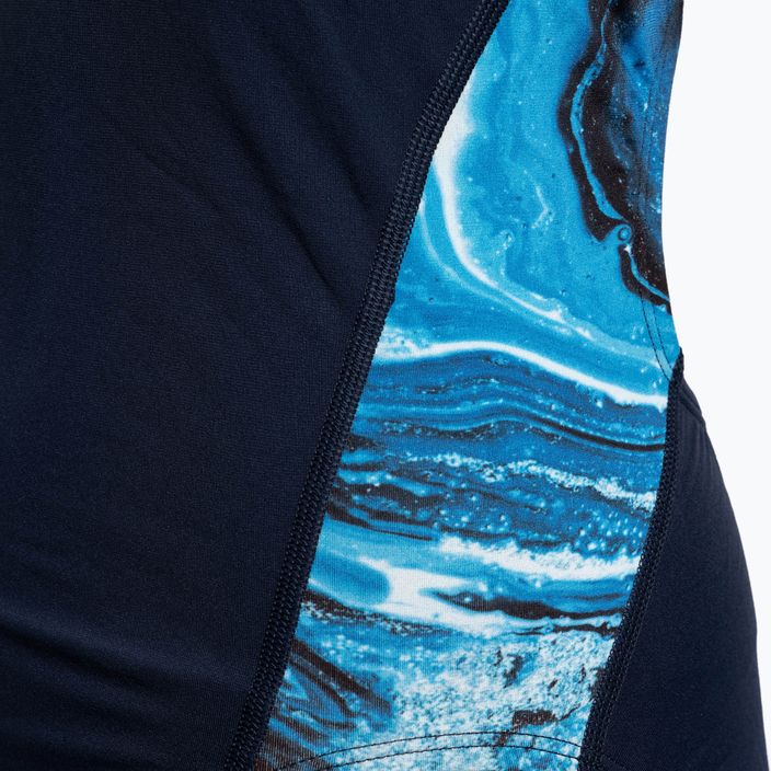 Damen Badeanzug einteilig Nike Multiple Print Racerback Splice One navy blau NESSC051-440 4