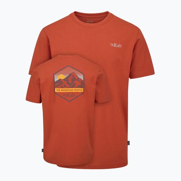 Herren Rab Stance Mountain Peak rot Ton-T-Shirt 5
