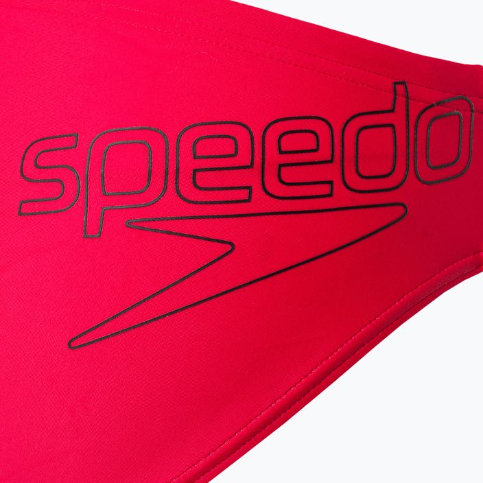 Speedo Logo Slip Kinder Badehose rot 8-00314914374 3