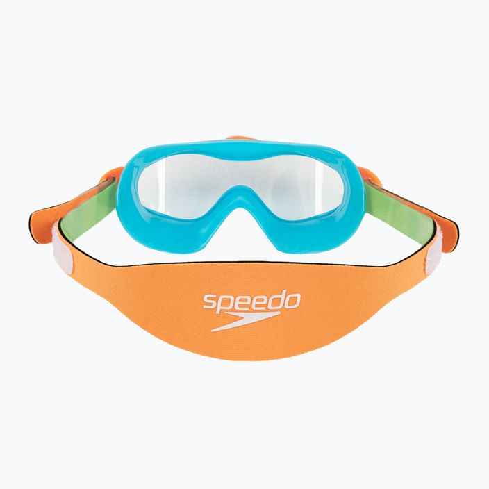 Speedo Sea Squad Kinderschwimmmaske Jr azurblau/fluo grün/fluo orange/klar 5
