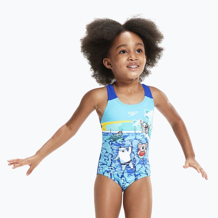 Speedo einteiliger Badeanzug für Kinder Digital Printed Swimsuit blau 8-0797015161 4