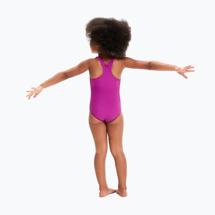 Speedo Digital bedruckter einteiliger Badeanzug für Kinder rosa-lila 8-0797015162 5