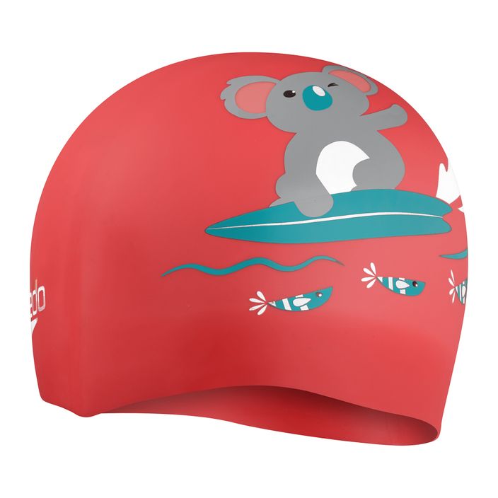 Speedo Printed Silicone Junior Kindermütze rot 8-0838614635 2