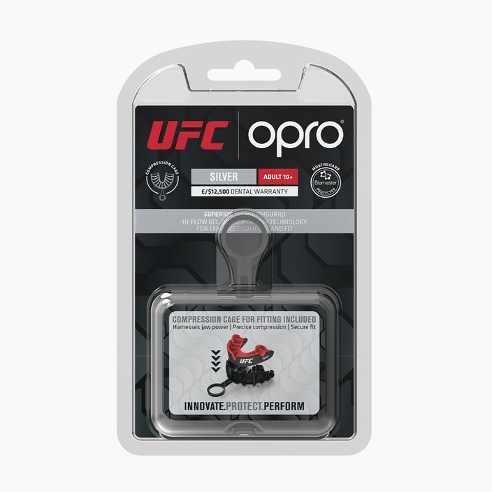 Opro UFC Silver GEN2 schwarzer Kieferprotektor 2