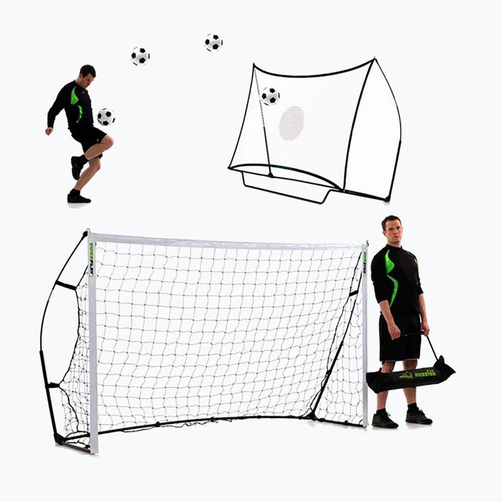 Fußballtor+ Abpraller QuickPlay Kickster 2 in 1 240 x 150 cm weiß/schwarz 4