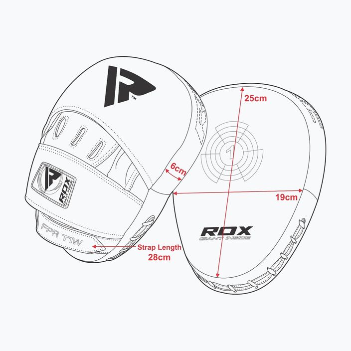 RDX Focus Pad T1 weiß/schwarze Trainingsscheiben 7