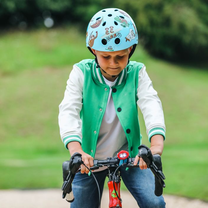 Hornit Faultier blau/braun Kinderfahrradhelm 10