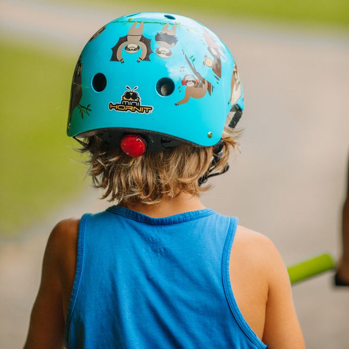 Hornit Faultier blau/braun Kinderfahrradhelm 13