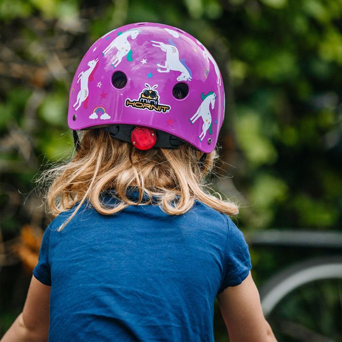 Hornit Unicorn lila/weißer Kinderfahrradhelm 13