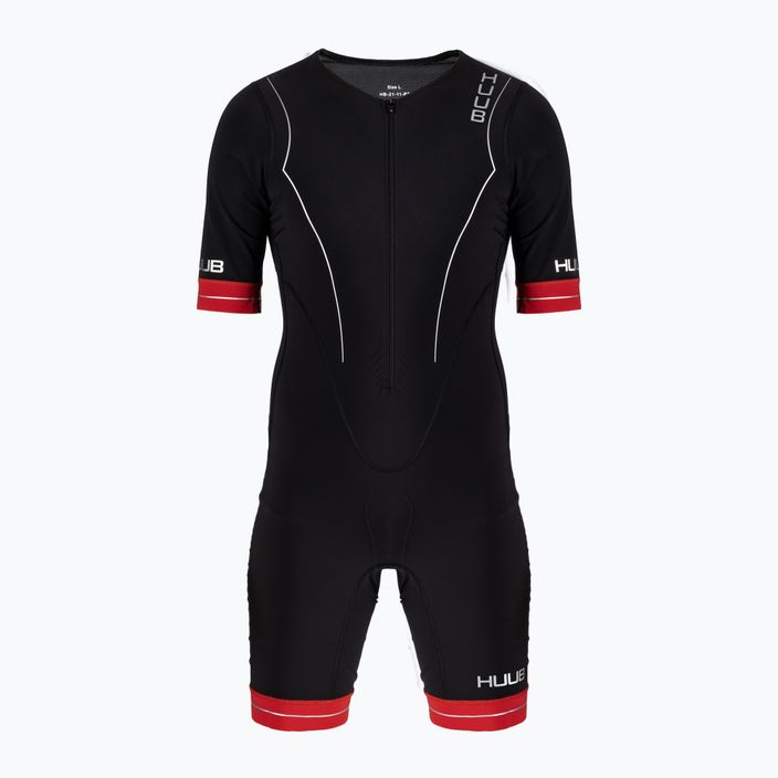 Triathlonanzug Herren HUUB Race Long Course Tri Suit schwarz-rot RCLCS