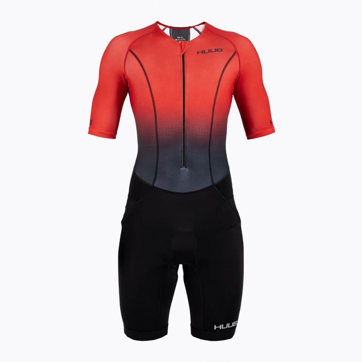 Triathlonanzug Herren HUUB Commit Long Course Suit schwarz-rot COMLCS