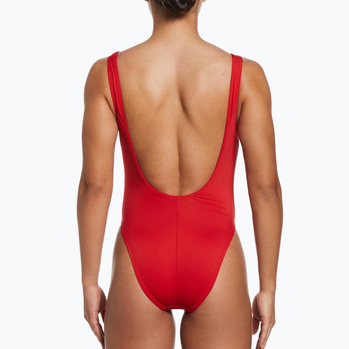 Nike Sneakerkini U-Back einteiliger Badeanzug für Damen rot NESSC254-614 6