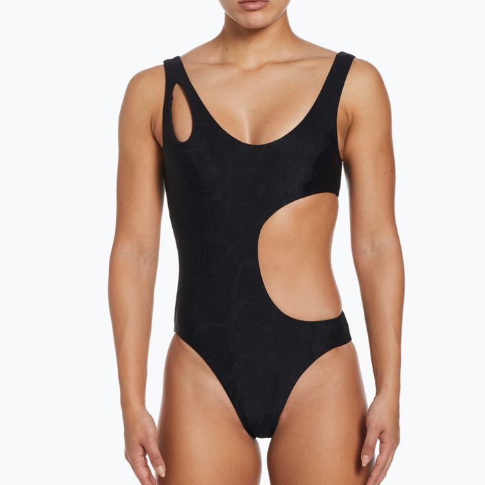 Einteiliger Damen-Badeanzug Nike Block Texture schwarz NESSD288-001 5