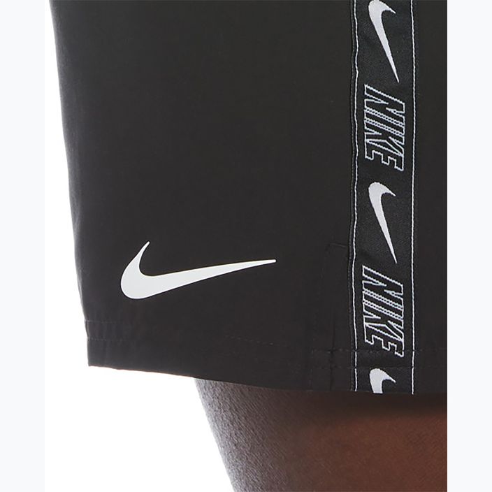 Herren Nike Logo Tape 5" Volley Badeshorts schwarz 5