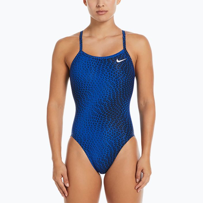 Nike Hydrastrong Delta Racerback einteiliger Badeanzug für Damen Spiel Royal 4