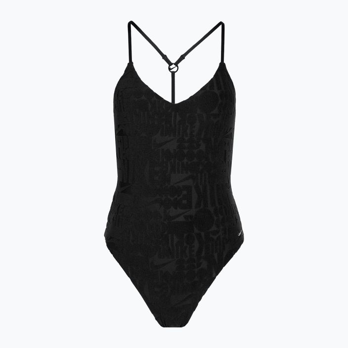 Nike Retro Flow Terry Damen-Badeanzug einteilig schwarz