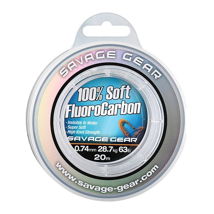 SavageGear Fluorocarbon Schnur Soft transparent 54857 2