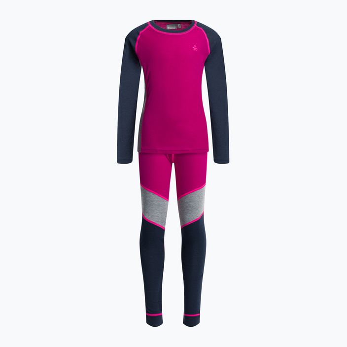 Damen Thermounterwäsche Color Kids Ski Underwear Colorblock rosa-schwarz 74777.5885
