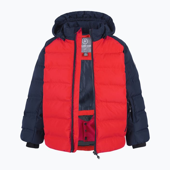 Skijacke Kinder Color Kids Ski Jacket Quilted AF 1. rot-schwarz 74695 2