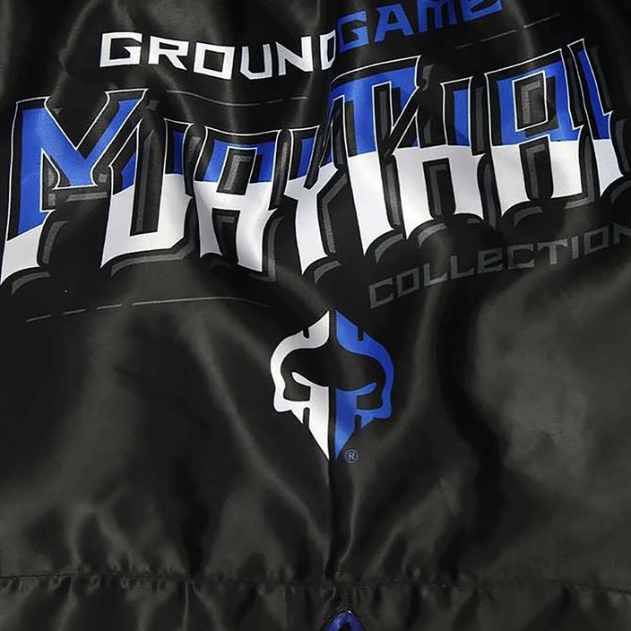 Ground Game Muay Thai Herren Trainingsshorts 'Shield' schwarz/blau 7