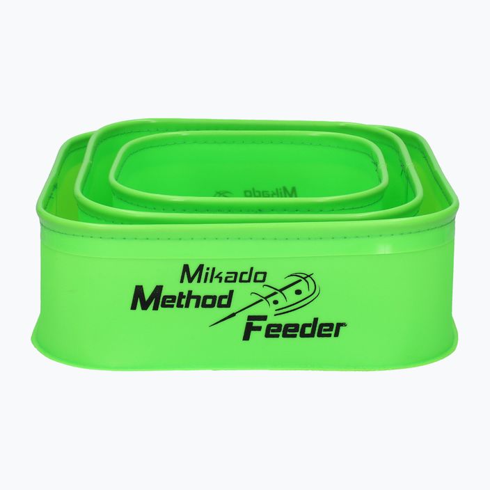 Mikado Eva Method Feeder Grundköderbehälter 007 3 Stück grün UWI-MF-007-SET