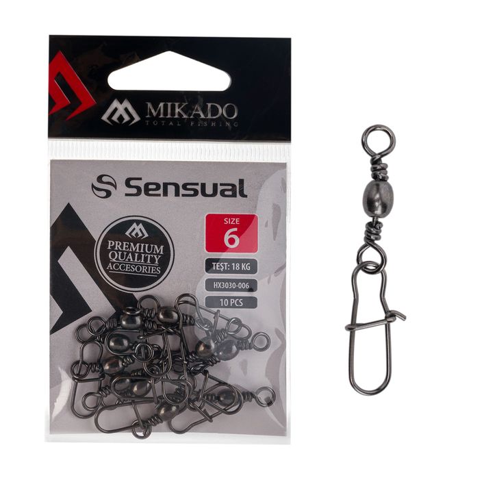 Mikado Barrel Swivel Snaps 10 Stück schwarz HX3030-006 2