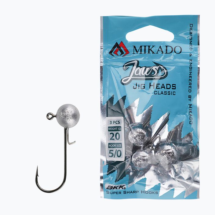 Mikado Jaws Classic 3g 3pc jig Kopf schwarz OMGJC-3 2