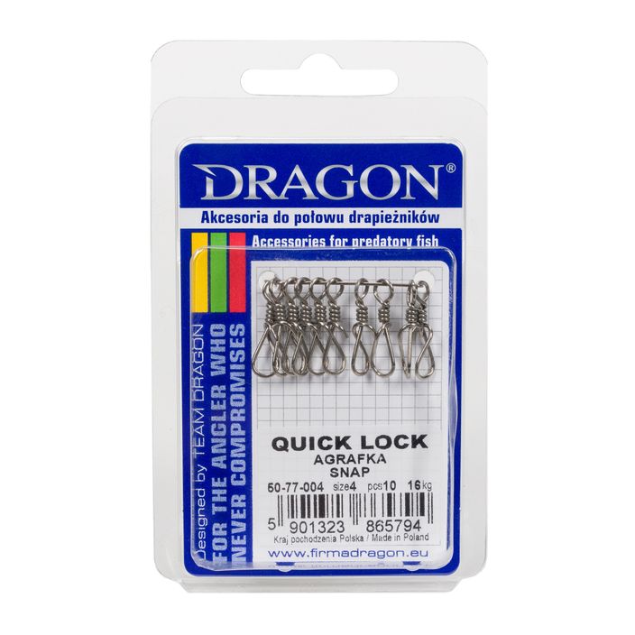 Dragon Quick Lock Spinning Sicherheitsnadeln 10 Stück silber PDF-50-77-004 2
