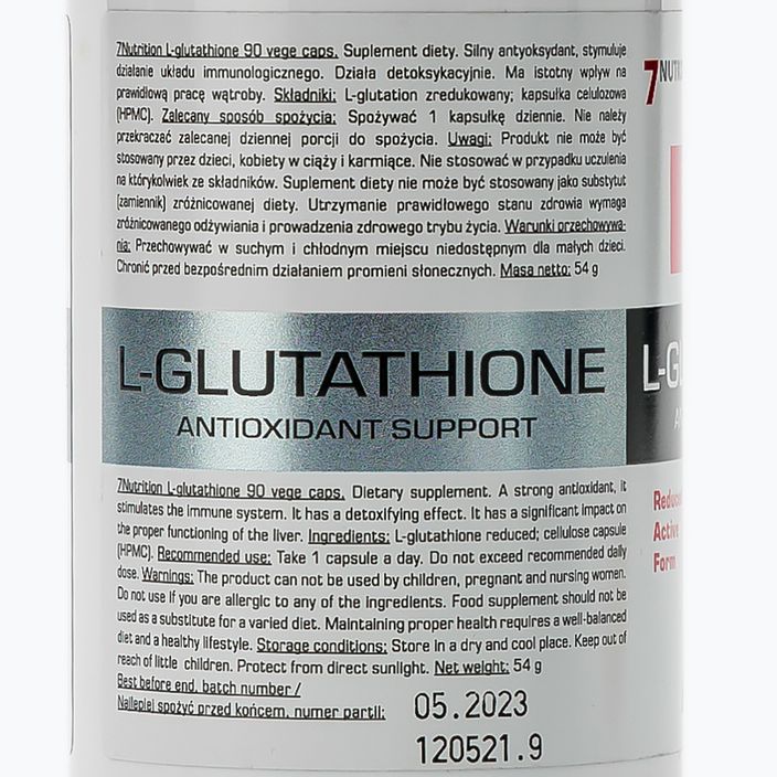 L-Glutathion 7Nutrition Antioxidans 90 Kapseln 7Nu000466 2