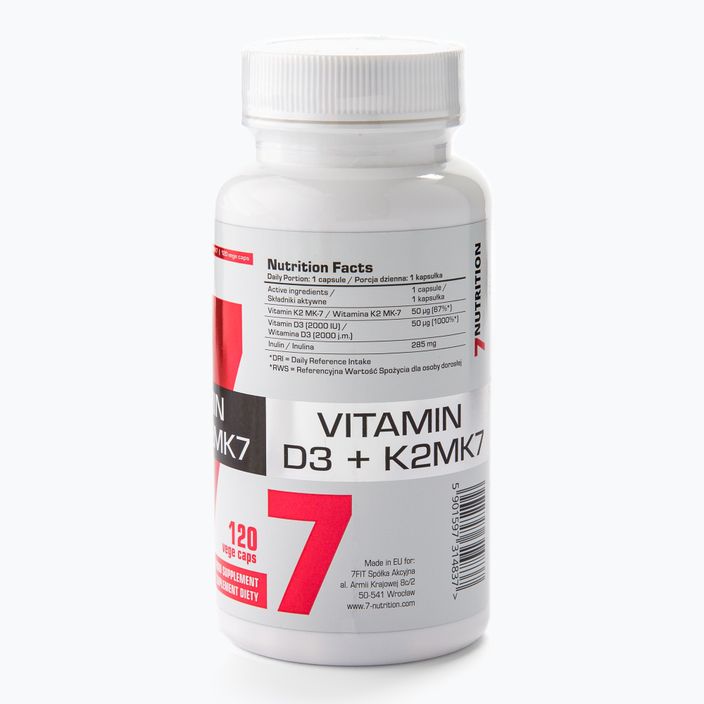 Vitamin D3+K2 MK7 7Nutrition Vitamin Komplex 120 Kapseln 7Nu000443 3
