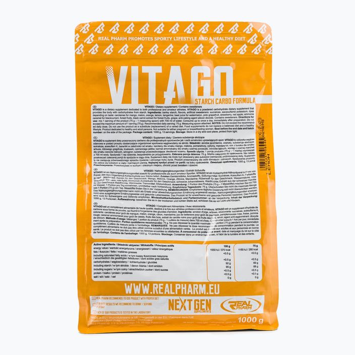 Carbo Vita GO Real Pharm Kohlenhydrate 1kg Zitrone 708045 2