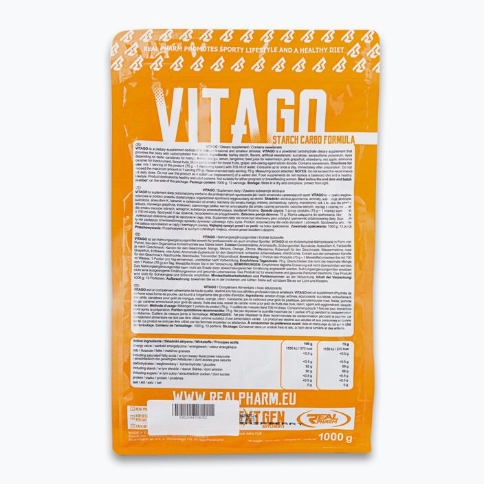 Carbo Vita GO Real Pharm Kohlenhydrate 1kg Himbeere 708052 2