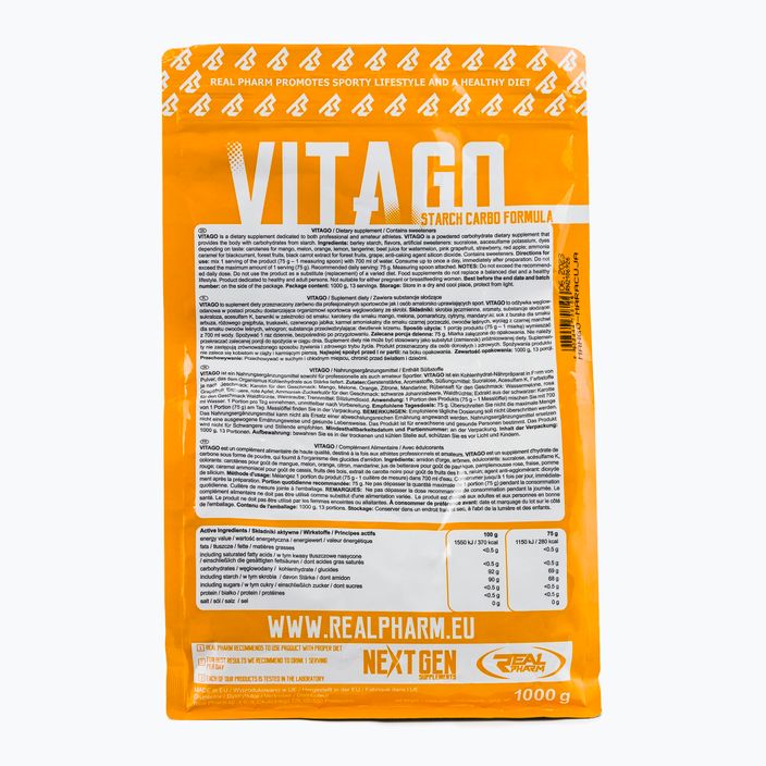 Carbo Vita GO Real Pharm Kohlenhydrate 1kg Mango-Maracuja 708106 2
