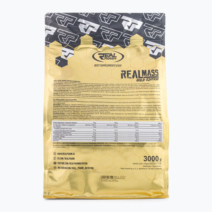 Real Pharm Gainer Real Mass Gold Edition 3kg Schokolade 714978 2