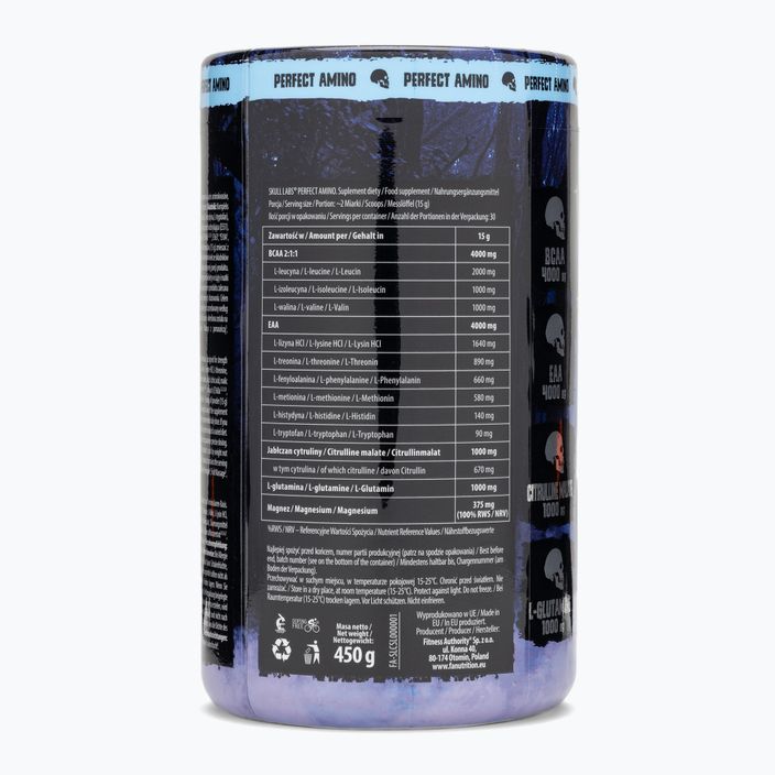 Aminosäuren Fitness Authority Skull Labs Perfect Amino 450 g Brombeere/Ananas 2