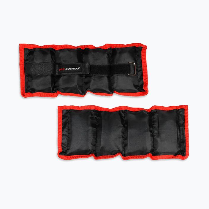 Bushido Knöchel- und Handgelenkgewichte 2x1 kg schwarz/rot OB1 3